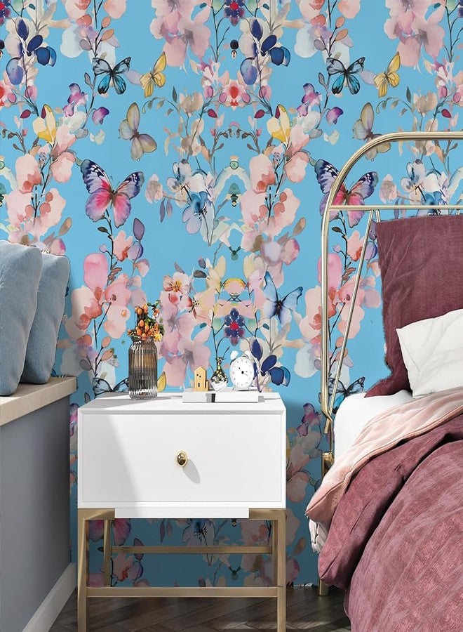 ROSASTELLA Self Adhesive Decorative Peel Stick Waterproof Wallpaper Wall Decor Removable Wall Paper for Living Room Hall Decoration PVC Vinyl DIY Contact Paper 45x304cm (Butterfly-1) - Image 4